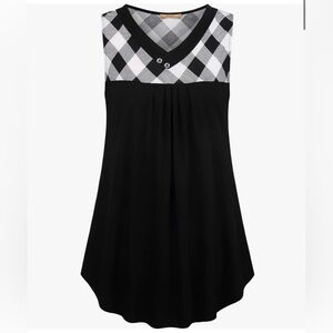 McKol Black & White Tunic Tank